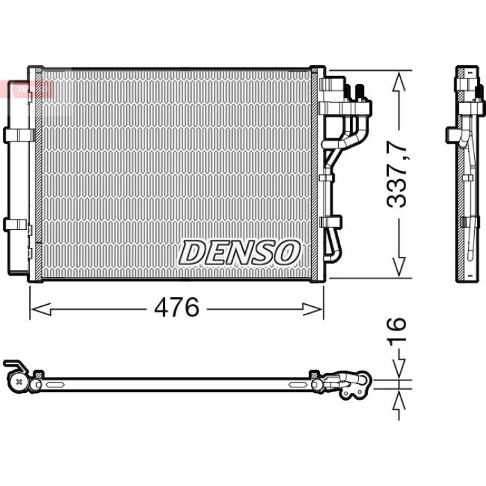Denso Klimakondensator DCN41023 Denso Klimakondensator DCN41023