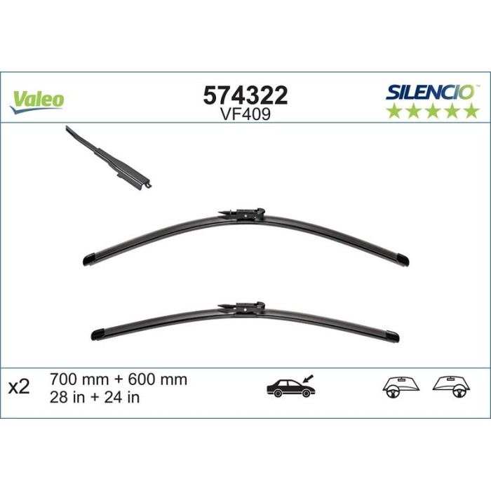 Valeo VM409 Silencio X.TRM Wischer 574322 Valeo VM409 Silencio X.TRM Wischer 574322