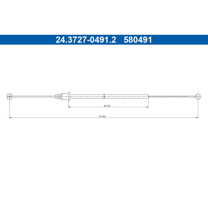 ATE Handbremsseil 24.3727-0491.2