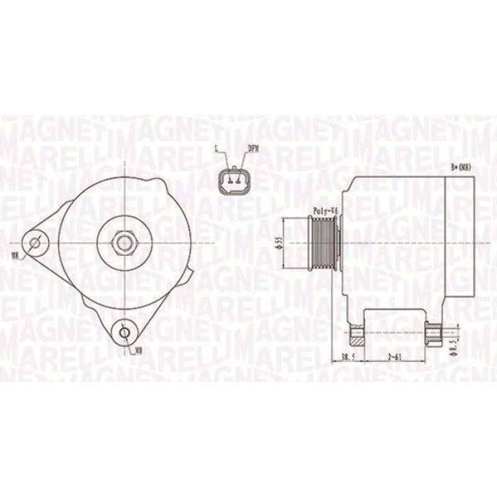 Magneti Marelli Lichtmaschine 063732043010 Magneti Marelli Lichtmaschine 063732043010