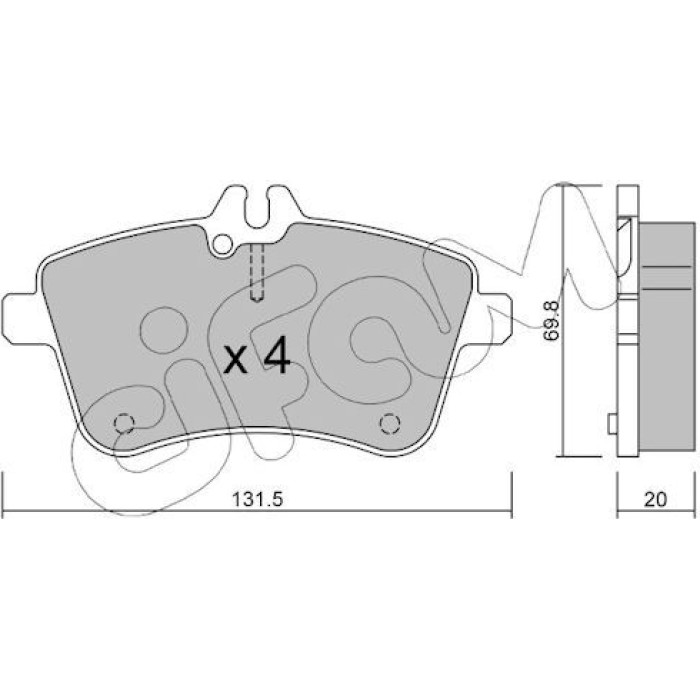 CIFAM Bremsbelagsatz, Scheibenbremse 822-647-0