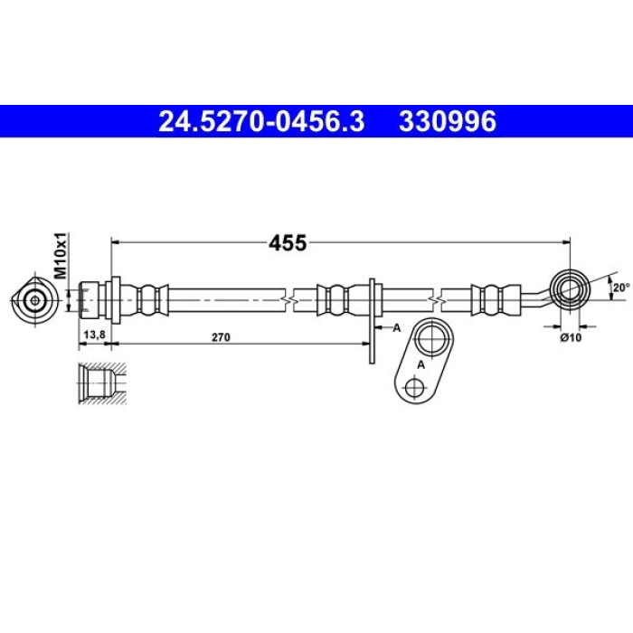 ATE Bremsschlauch 24.5270-0456.3 ATE Bremsschlauch 24.5270-0456.3