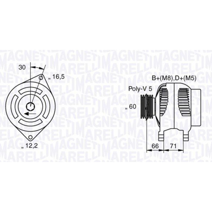 Magneti Marelli Lichtmaschine 063533250580 Magneti Marelli Lichtmaschine 063533250580