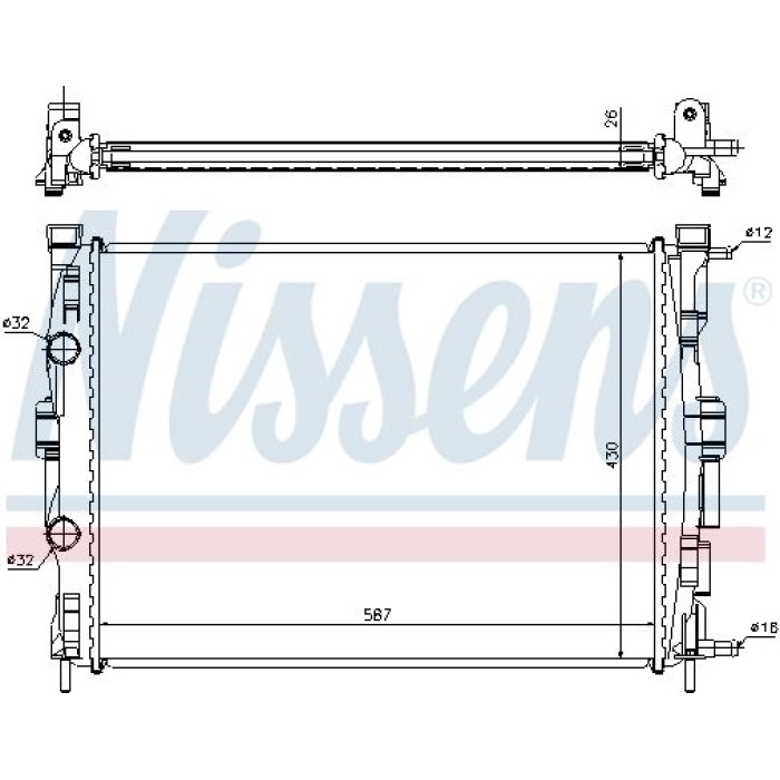 Nissens Wasserkühler PKW 63765A Nissens Wasserkühler PKW 63765A