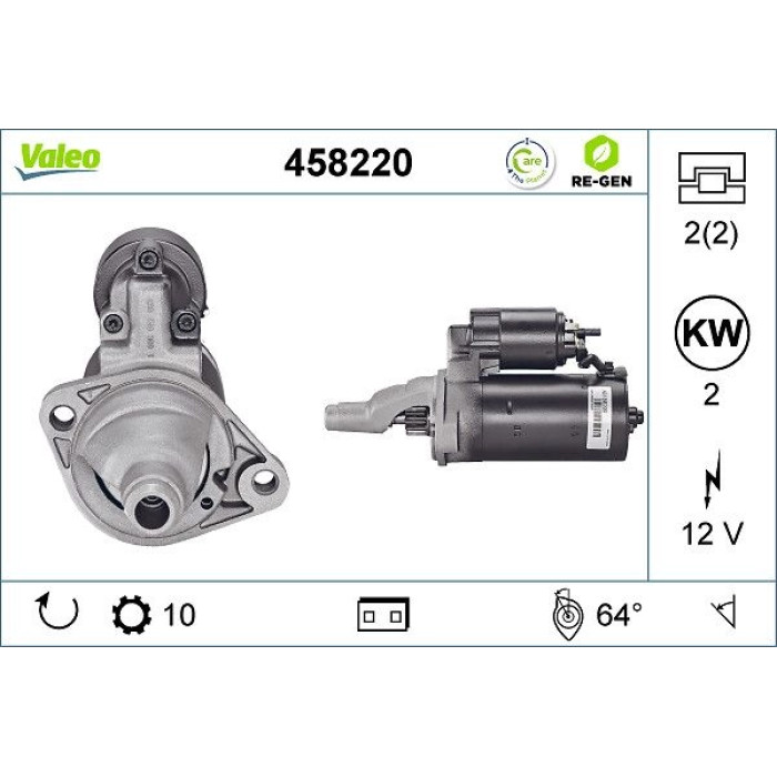 Valeo Anlasser 458220 Valeo Anlasser 458220