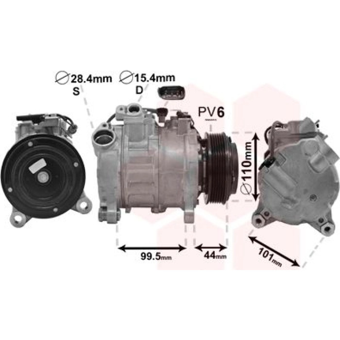 Van Wezel Klimakompressor 0600K493 Van Wezel Klimakompressor 0600K493