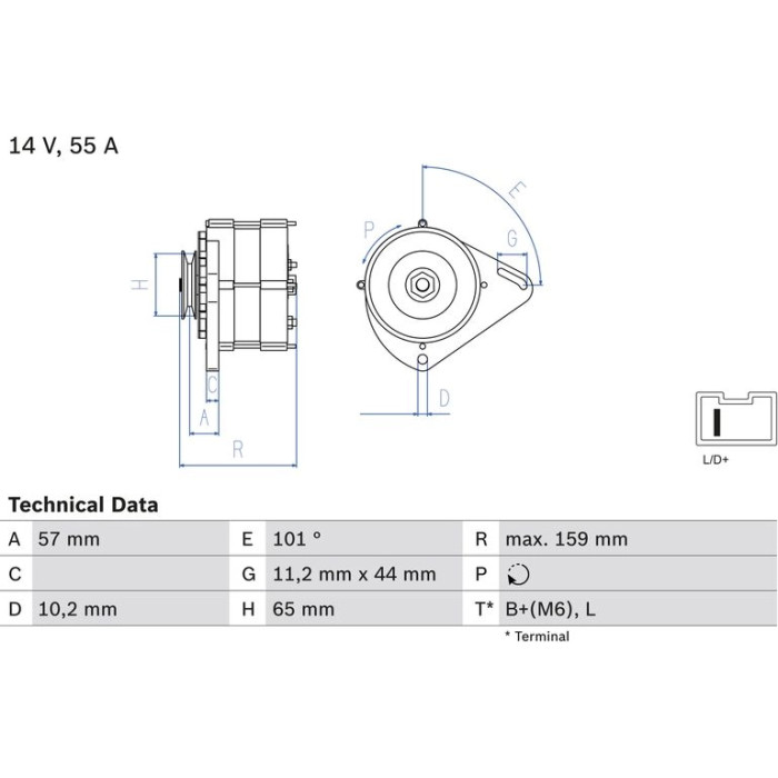 Bosch Lichtmaschine 0 986 035 641 Bosch Lichtmaschine 0 986 035 641