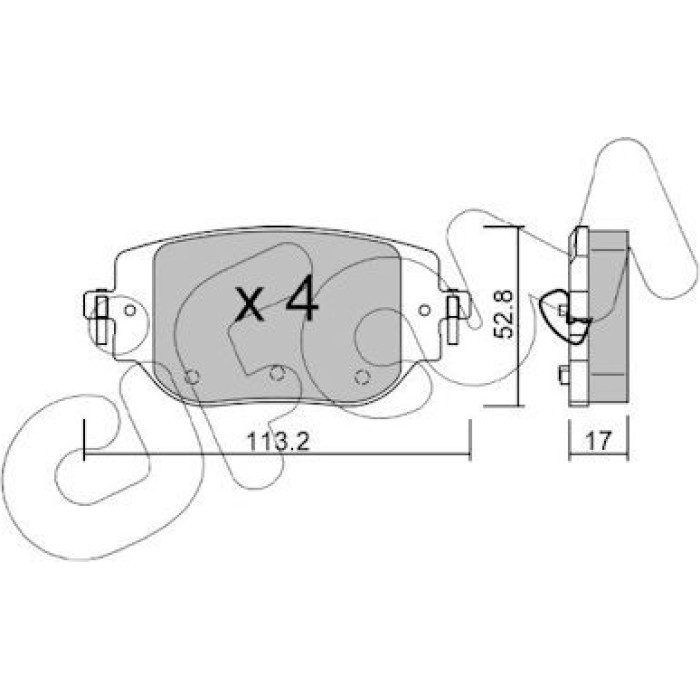 CIFAM Bremsbelagsatz, Scheibenbremse 822-1346-0