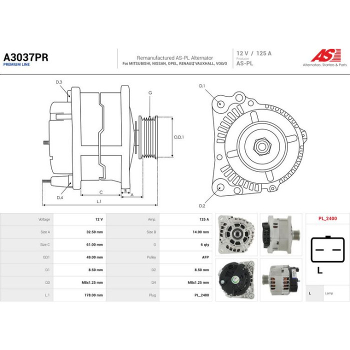 AS-PL Generator A3037PR AS-PL Generator A3037PR