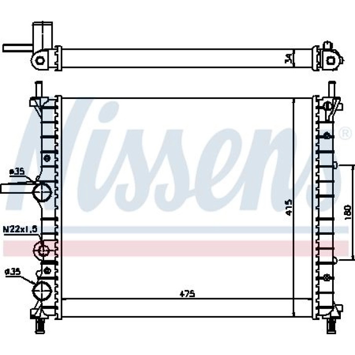 Nissens Wasserkühler PKW 61786 Nissens Wasserkühler PKW 61786