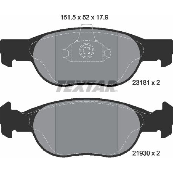 Textar Bremsbelagsatz 2318101 Textar Bremsbelagsatz 2318101