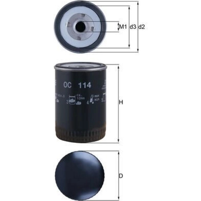 Mahle Original Ölfilter OC 114 Mahle Original Ölfilter OC 114