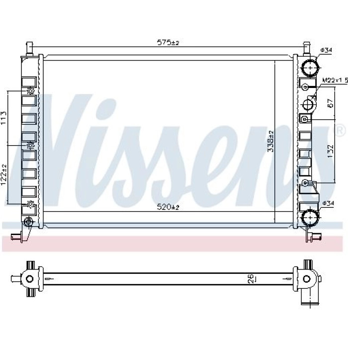 Nissens Wasserkühler PKW 61801 Nissens Wasserkühler PKW 61801