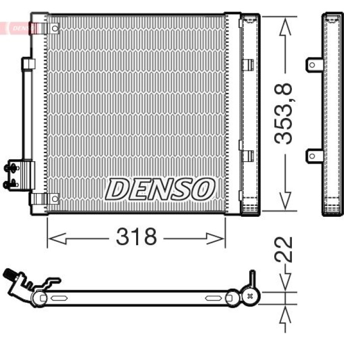 Denso Klimakondensator DCN99082 Denso Klimakondensator DCN99082