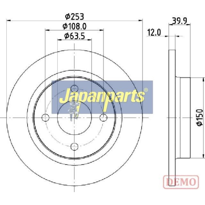Japanparts Bremsscheibe DP-0329C Japanparts Bremsscheibe DP-0329C