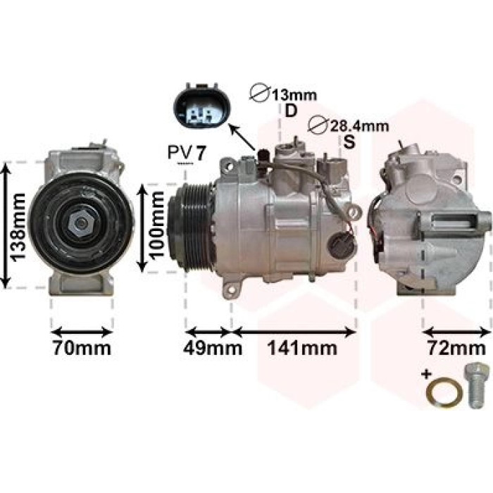 Van Wezel Klimakompressor 3000K560 Van Wezel Klimakompressor 3000K560