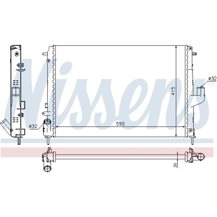 Nissens Wasserkühler PKW 637613 Nissens Wasserkühler PKW 637613