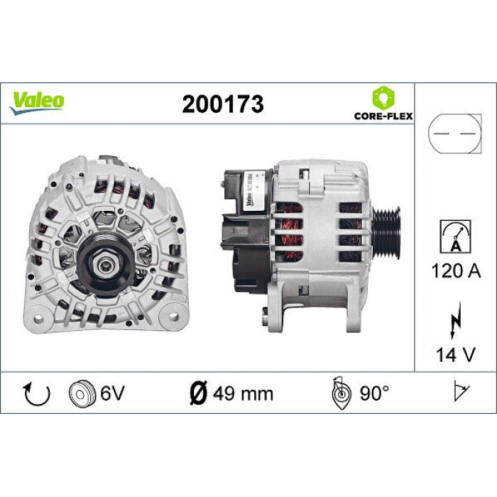 Valeo Lichtmaschine 200173 Valeo Lichtmaschine 200173