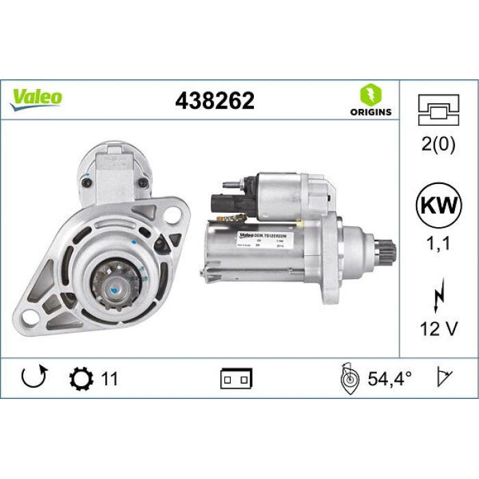 Valeo Anlasser 438262 Valeo Anlasser 438262
