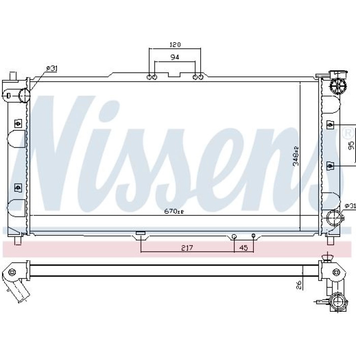 Nissens Wasserkühler PKW 62382A Nissens Wasserkühler PKW 62382A