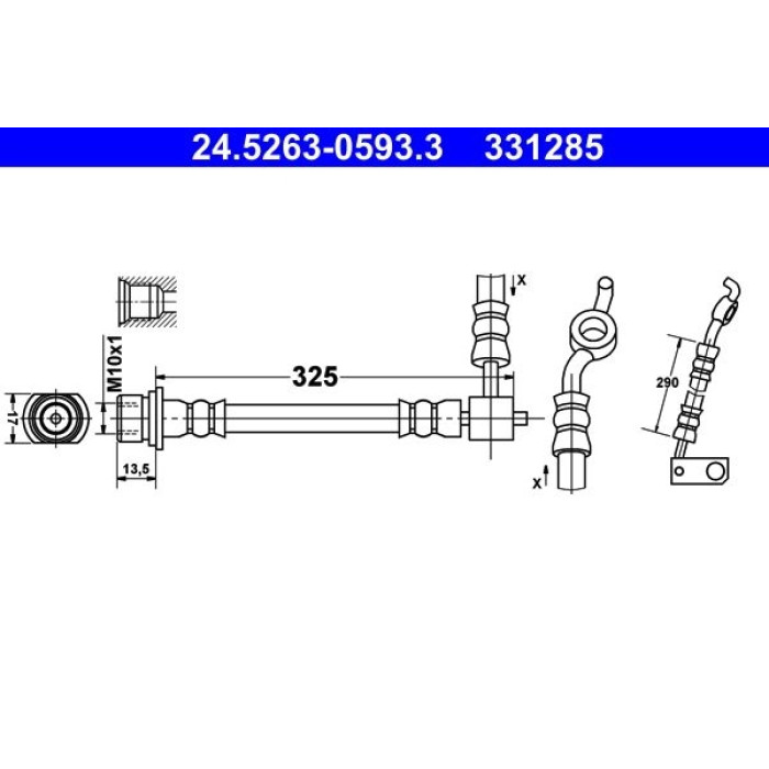 ATE Bremsschlauch 24.5263-0593.3 ATE Bremsschlauch 24.5263-0593.3