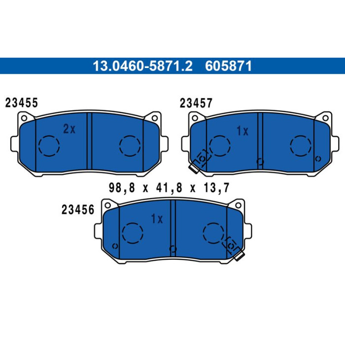 ATE Bremsbelagsatz 13.0460-5871.2 ATE Bremsbelagsatz 13.0460-5871.2