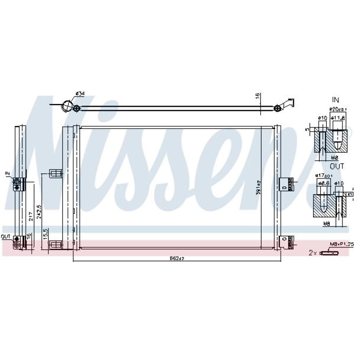 Nissens Klimakondensator PKW 941210