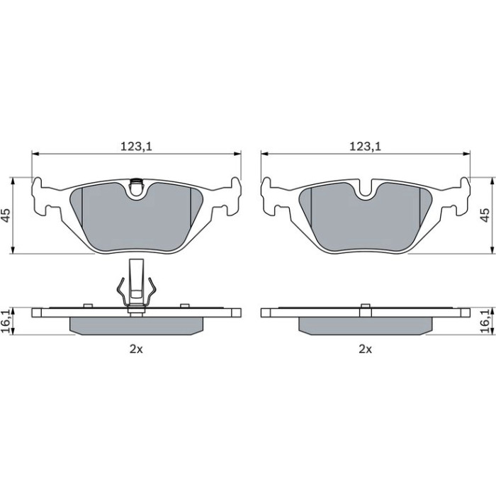 Bosch Bremsbelagsatz 0 986 424 484 Bosch Bremsbelagsatz 0 986 424 484