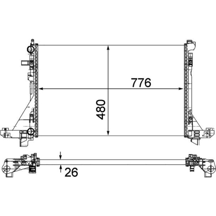 Kühler, Motorkühlung CR 866 000P Kühler, Motorkühlung CR 866 000P