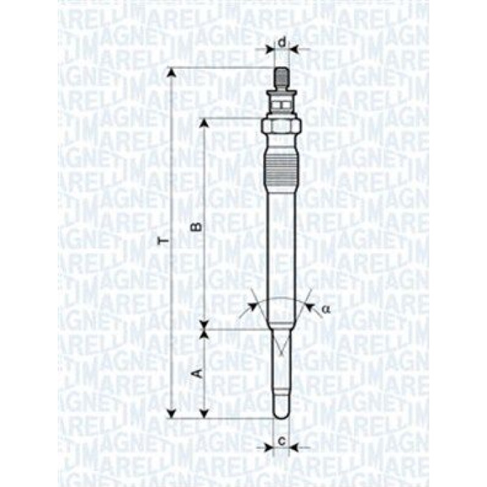 Magneti Marelli Glühkerze 062900001304 Magneti Marelli Glühkerze 062900001304