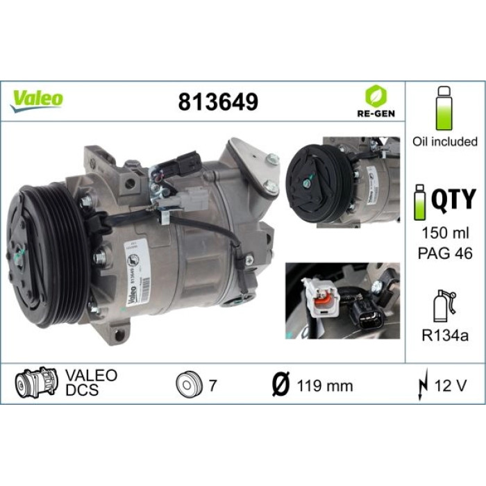 Valeo Kompressor 813649 Valeo Kompressor 813649
