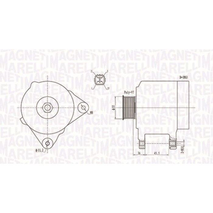 Magneti Marelli Lichtmaschine 063731907010 Magneti Marelli Lichtmaschine 063731907010