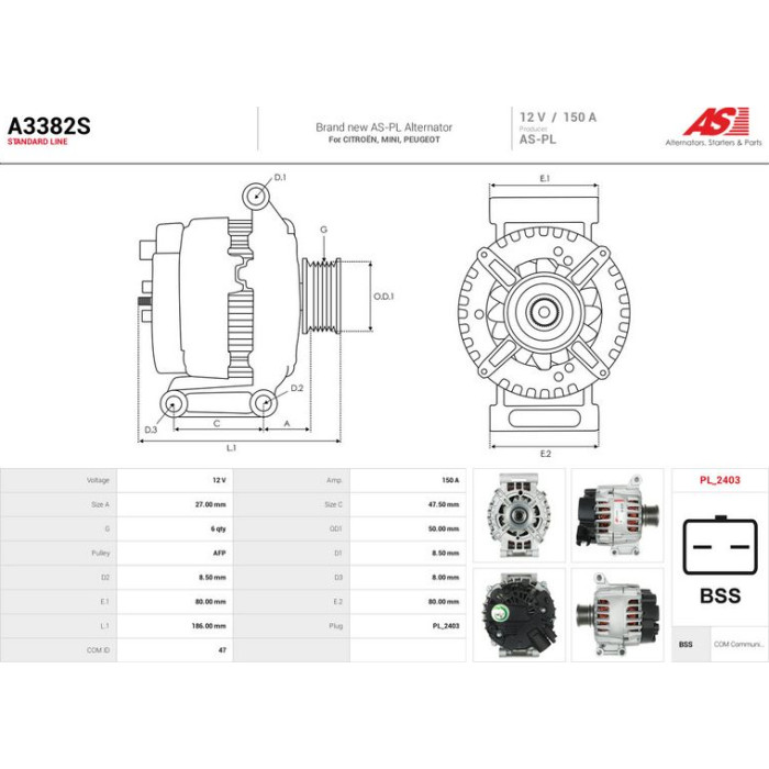 AS-PL Generator A3382S