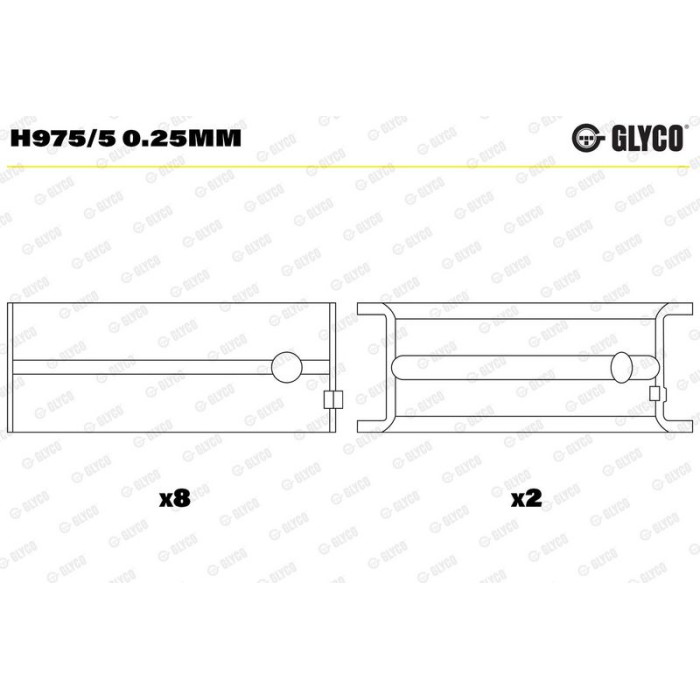 GLYCO Kurbelwellenlager H975/5 0.25mm GLYCO Kurbelwellenlager H975/5 0.25mm
