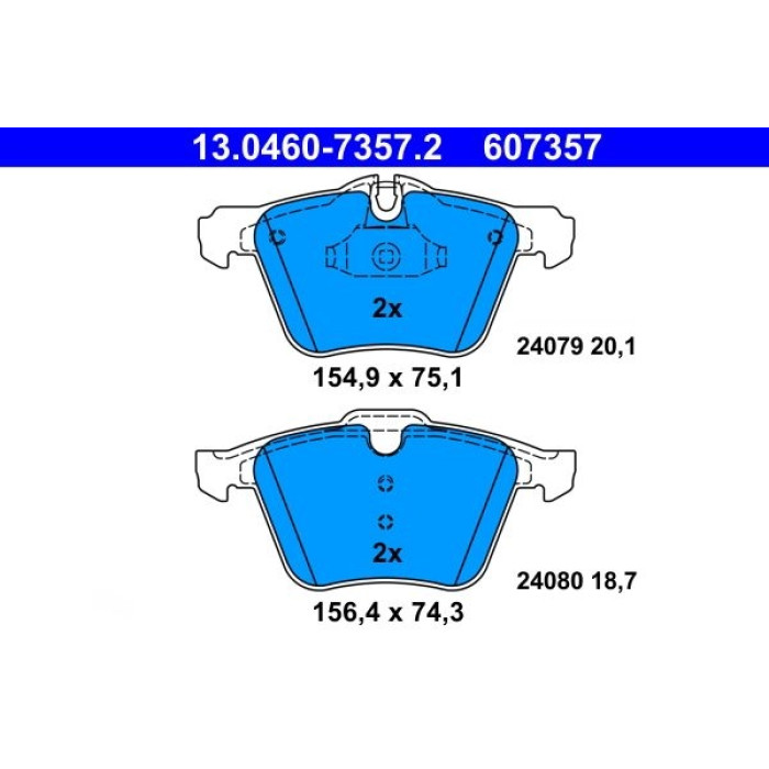 ATE Bremsbelagsatz 13.0460-7357.2 ATE Bremsbelagsatz 13.0460-7357.2