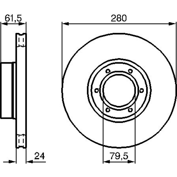 Bosch Bremsscheibe Vorderachse 0 986 478 745 Bosch Bremsscheibe Vorderachse 0 986 478 745