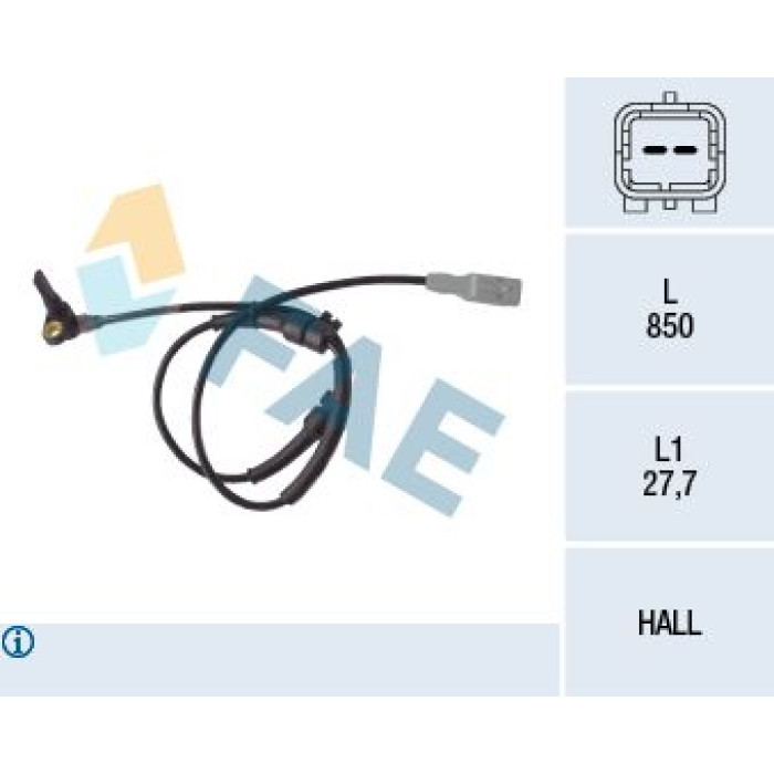 FAE Sensor, Raddrehzahl 78087 FAE Sensor, Raddrehzahl 78087