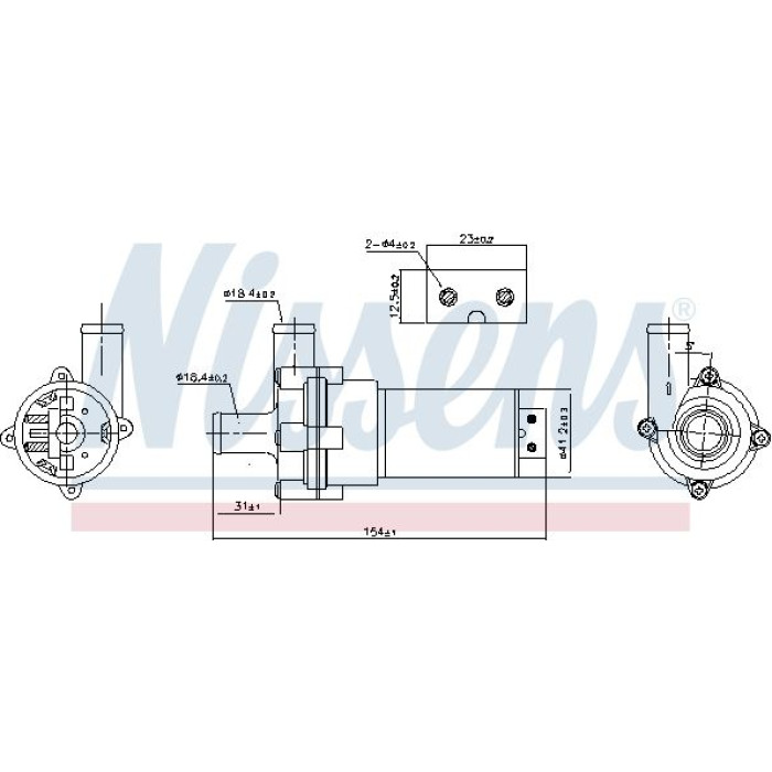 Nissens Umwälzpumpe Standheizung 831050 Nissens Umwälzpumpe Standheizung 831050