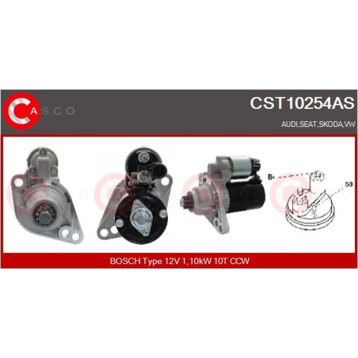 CASCO Anlasser CST10254AS CASCO Anlasser CST10254AS