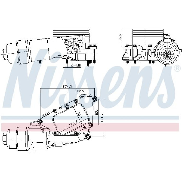 Nissens Motorölkühler 91385 Nissens Motorölkühler 91385