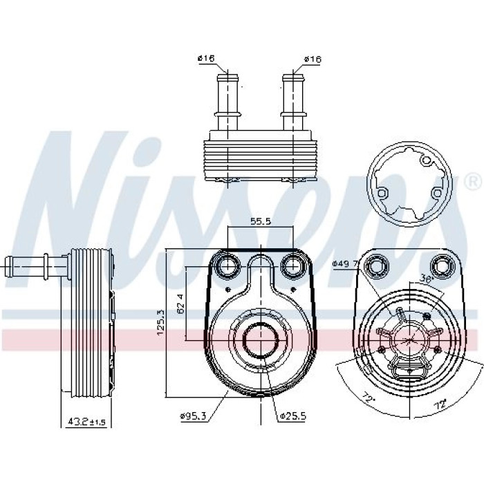 Nissens Ölkühler PKW 90795 Nissens Ölkühler PKW 90795