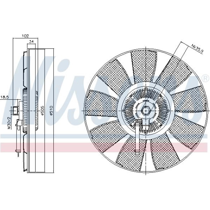 Nissens Kühlerlüfter PKW 86218 Nissens Kühlerlüfter PKW 86218