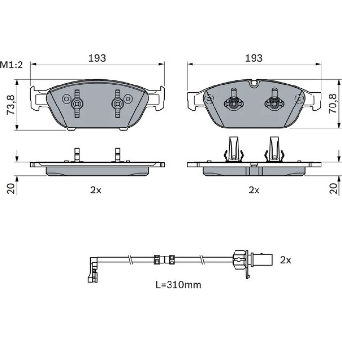 Bosch Bremsbelagsatz 0 986 494 986 Bosch Bremsbelagsatz 0 986 494 986