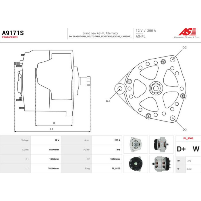 AS-PL Generator A9171S AS-PL Generator A9171S
