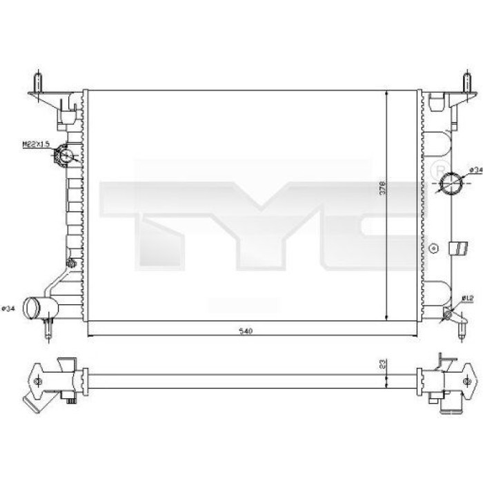 TYC Motorkühler 725-0026-R TYC Motorkühler 725-0026-R