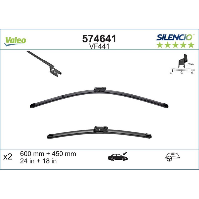 Valeo VM441 Silencio X.TRM Wischer 574641 Valeo VM441 Silencio X.TRM Wischer 574641