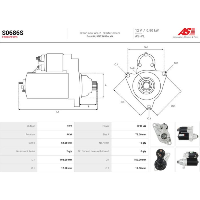 AS-PL Anlasser S0686S