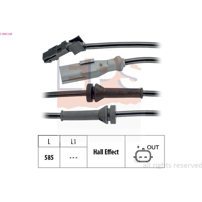 Sensor, Raddrehzahl 1.960.144 Sensor, Raddrehzahl 1.960.144