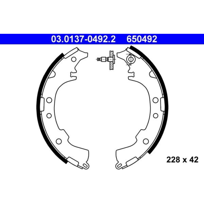 03.0137-0492.2 ATE Bremsbacken 03.0137-0492.2 03.0137-0492.2 ATE Bremsbacken 03.0137-0492.2