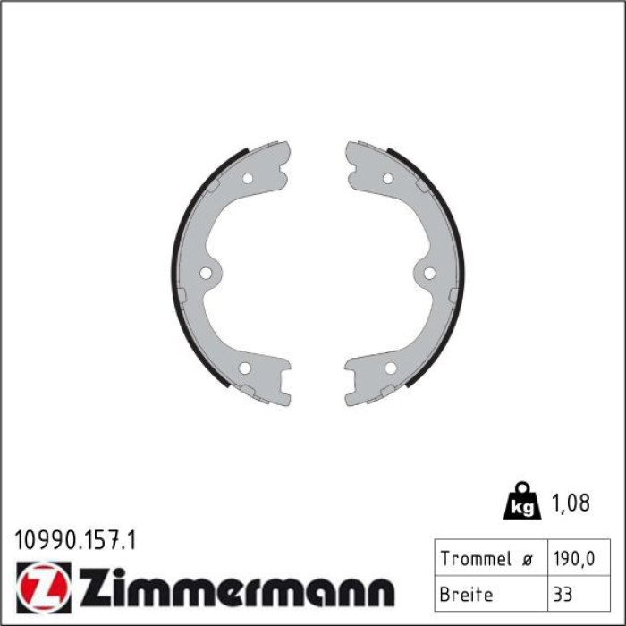 ZIMMERMANN Bremsbacken 10990.157.1 ZIMMERMANN Bremsbacken 10990.157.1